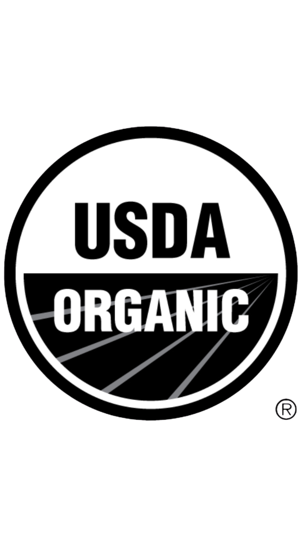 Black and white USDA Organic logo on a white background
